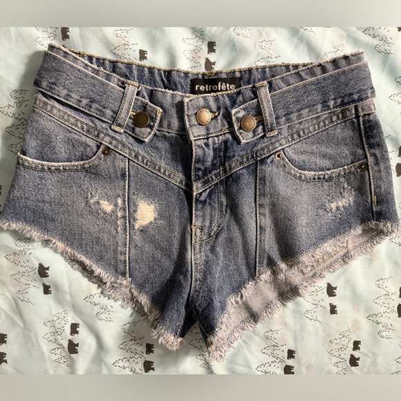 Retrofete Jean shorts size 23 made in Italy - Picture 1 of 4